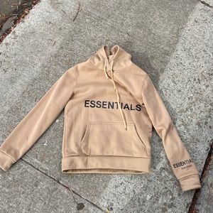 ESSENTIALS NUDE BROWN CREAM HOODIE ESSENITALS HOODIE